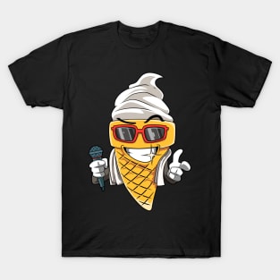 Ice Cream Cool Summer Vacation Glasses T-Shirt